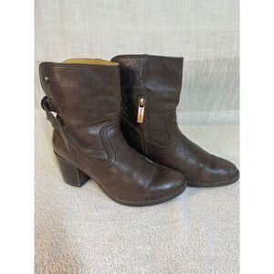 Bussola Women’s Woodville Espresso Brown leather‎ Ankle Boots 36 Or 6-6.5 Soft